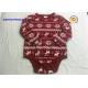 Holiday Newborn Baby Bodysuits AOP Print Baby Boy Long Sleeve Romper For Fall / Winter