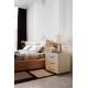 Kingsize Elegant Simple Style Bedroom Leather and Velvet Bed
