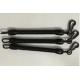 Plastic Spring Clip Coiled Cord and Plastic Snap Hook All in Solid Black Color Good Fasteners