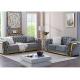 New Design Luxury Living room sofa furniture KD Gold Metal Silver Metal armrest Tufted design 3 2 1 seater high-end sofa