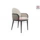 Tufted Double Layer Back Wood Restaurant Chair With Armrests