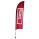 15ft outdoor Factory UV protection Non fading Advertising knife shape Flying Custom Banner Beach feather Flag