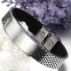 Tagor Stainless Steel Jewelry Super Fashion Silicone Leather Bracelet Bangle TYSR051
