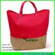 LUDA natural seagrass straw beach tote bags red large handbags for sale