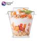 Party supplies dessert square food grade hard plastic cups with lid