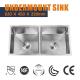 Rectangle Undermount Stainless Steel Kitchen Sink 18 Gauge 82x45