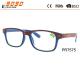 Hot sale style reading glasses with plastic frame, sliver metal parts ,spring hinge