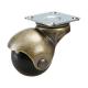 1.5 Inch Ball Swivel Plate Caster Wheels Antique Brass For Furniture