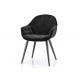 Armrest Odm Leather Metal Chair Soft Bag And Black Powder Coated