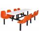 Metal School Canteen Dining Table And Seat Student Restaurant Table Chair Sets School Furniture