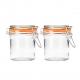 Food Storage Airtight Locking Clip Clear Glass Jar With Lid