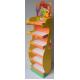 Six tier POP corrugated cardboard displays stands with colorful graphic,  UV coating