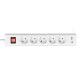 5 outlet CE GS Tested Power Strip 1.5m Cord with Switch, USB, Surge Protector