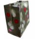 Colorful dots PP Woven Reusable Carrier Bags , Light Grey Nylon Tape Handle