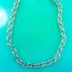 (N-22) Fashion Jewelry Women' s Necklace Silver Plated Oval Link Chain 18 inches