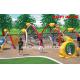 Large Amusement Park Kids Wooden Climbing Frames , Commercial Outdoor Playground