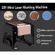 Mini 3W DIY CO2 Laser Engraving Machine / Portable Desktop Laser Engraver For Wood / Paper / Leather