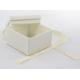 White Gift Jewelry Paper Box with Lid High Density Storage Boxes Cardboard With Duplex Grey / Kraft Paper