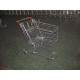European Type Supermarket Shopping Carts with PU casters , shopping trolley cart