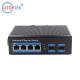 industrial Unmanaged 4x10/100/1000Base-T to 2x1000M-Fx Ethernet switch DIN Rail DC12-52V -40~85degree