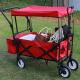 80kg Heavy Duty Collapsible Wagon Metal Folding Garden Cart With Universal Wheels