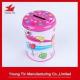 Full Color Printed Round Tin Money Box Metal Tinplate Material Lock Attached