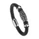 Wholesale custom fashion magnetic clasp handmade genuine mens leather bracelet