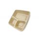 biodegradable sugarcane bagasse food container with pla plastic lid