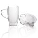 OEM Borosilicate Double Wall Glass Tea Insulated Cups 80ml