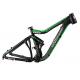 Aluminum Alloy All Mountain Bike Frame Black / Green Color Lightweight Structure