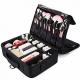 Big Cosmetic Organizer Bag With Adjustable Dividers Polyester / Nylon Material