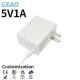 5V 1A Ac To Dc Wall Adapter 5W / 6W Wall Mount Adapters Unit