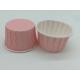 Pink Wedding Polka Dot Baking Cups 110gsm PET Coated Film For Souffle Cupcake