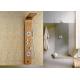 5 Way Massage Jets Bath Shower Panels , Waterfall Shower Panel Gold Painting ROVATE