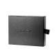 Rectangular Cardboard Exquisite Gift Black Embossing Foil Logo Drawer Box for Products