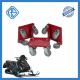 Red Rectangle Snowmobile Wheel Dollies Steel Strong Bearing Capacity