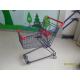 Zinc Plated 75L Metal Shopping Trolley / Supermarket Shopping Cart