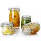 Stocked Airtight Glass Jam Jar Canister Multi Capacity Soda Glass Material