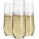 New Arrivals Handleless Champagne Glasses Best Selling Transparent Wine Glasses