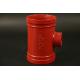 Easy Installation Grooved Tee Fittings Pressure Rating 362 PSI Grooved End Connection