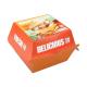 Kuaima Compostable Kraft Fast Food Paper Box For Burger Hamburger Takeaway