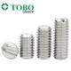Stainless steel slotted set screw with flat point M1.6 M2 M2.5 M3 M4 M5 M6 M8 DIN551