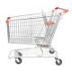 Galvanized American Type Grocery Shopping Trolley 210L Metal Shopping Cart