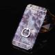 Hard PC 3 in 1 Plating Border Marble Grains Ring Buckle Cell Phone Case Cover For iPhone 7 7 Plus 6 6s Plus
