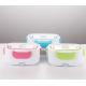 Multicolor pink green blue PP plastic electric heating lunch box with steel liner portable food container