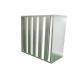 H14 V Bank Air Filter Big Dust Capacity Galvanized / Stainless Steel Frame