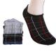 Wholesale gentle crew checked design summer leisure breathable no show socks for men
