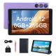 CM835 Android 12 Tablets Purple Portable Reading Long Battery Life TF Card Expandable HD Screen Tablets With Case