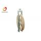 Durable 20KN OPGW Cable Block , Stringing Pulley Block With Nylon Sheave