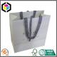 Creative Ribbon Gift Paper Bag; Silver Logo Small Recyclable Kraft Paper Bag